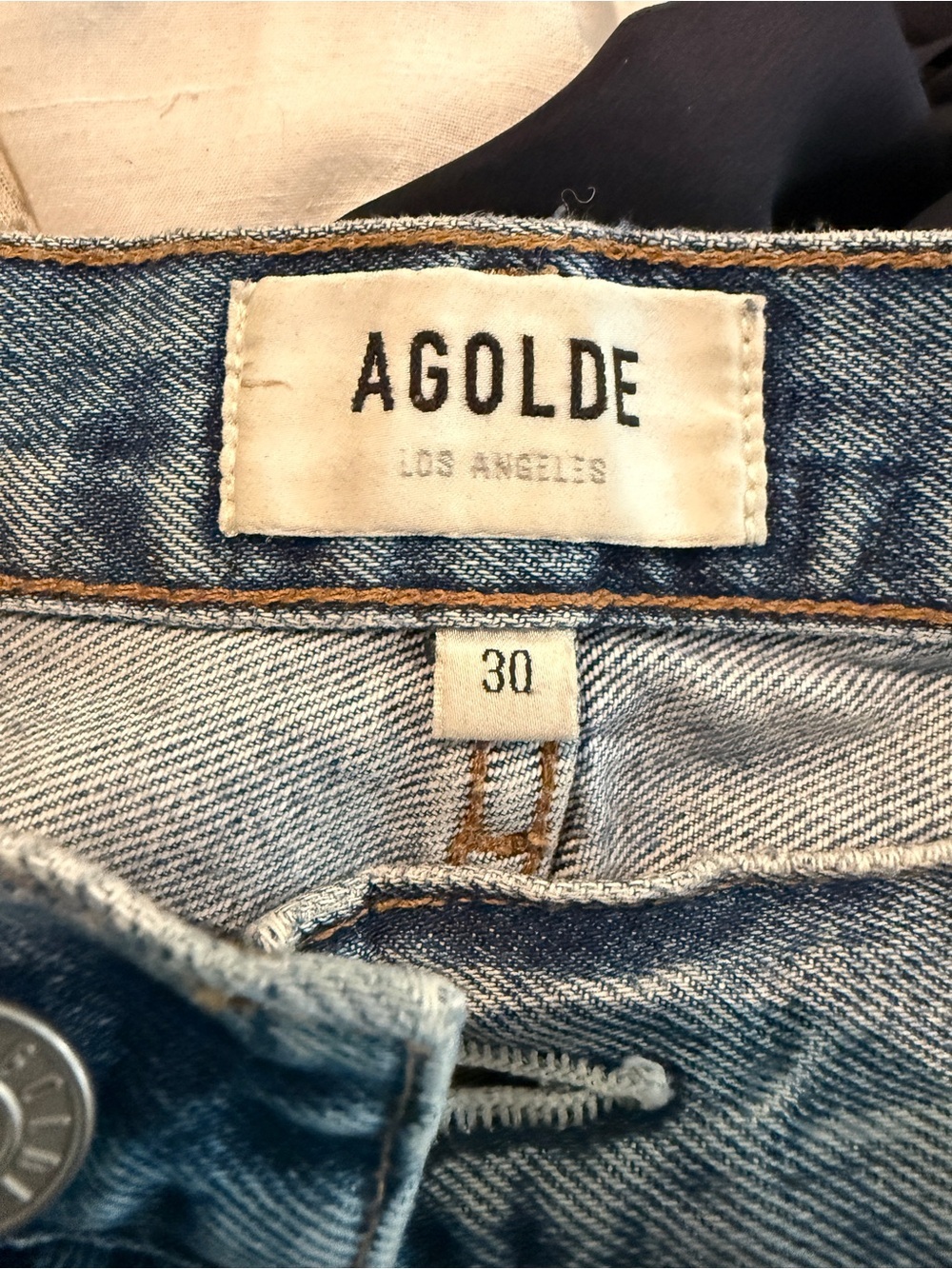AGOLDE Fran Low Slung Straight Jeans Tag 30 Low Waist 36 - Picture 6 of 8